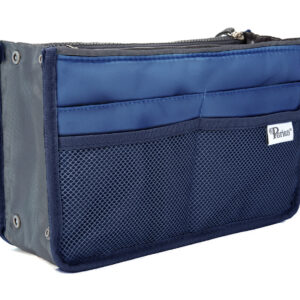 Periea Handbag Organiser Tote Purse Liner Insert Extra Large Black or Blue 