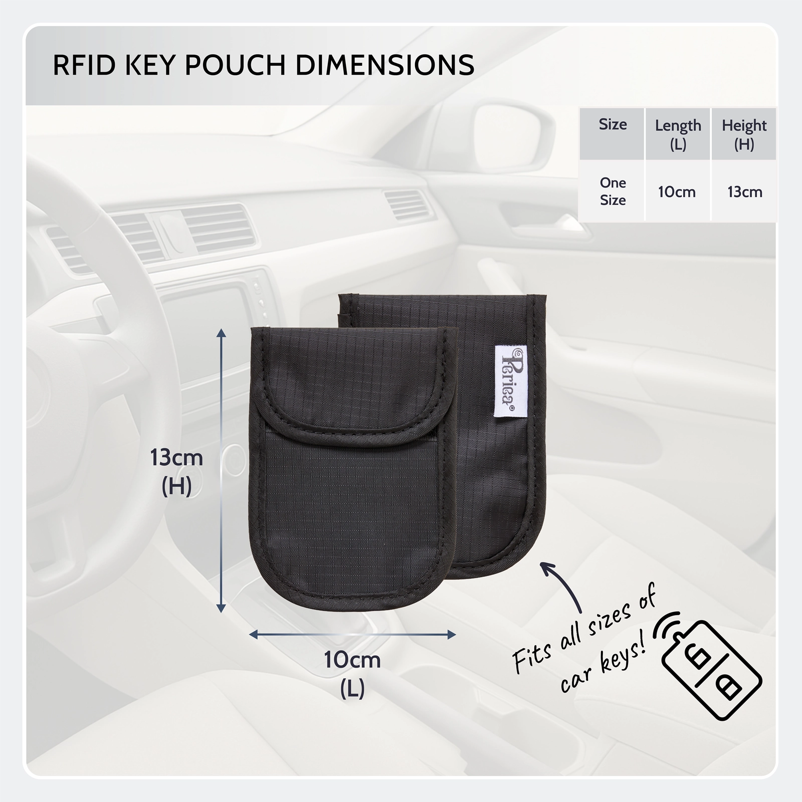 RFID Signal Blocking Car Key Pouches Pack of 2 - Flamingo White - Image 5