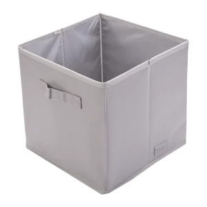 'Jackie' Foldable Fabric Storage Cube - Grey